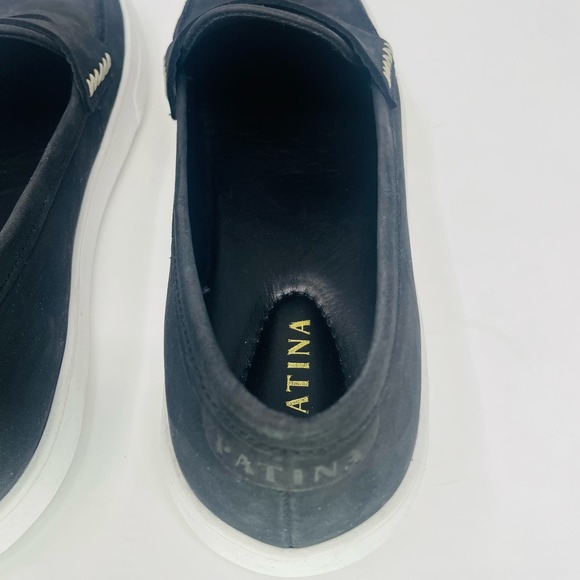 Patina Portland Leather-Boardwalk Penny Loafer in Shadow Black-Size 11 - Picture 13 of 15